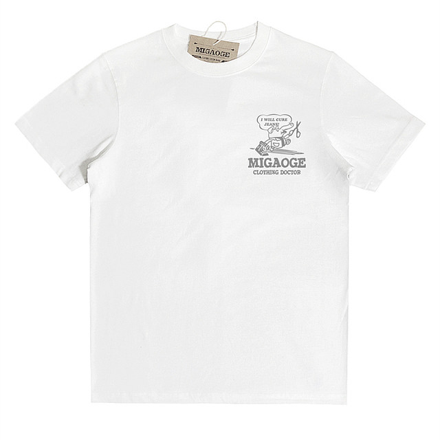 MIGAOGE homemade khaki American casual retro heavy cotton comfortable breathable narrow collar male short-sleeved T-shirt MIGAOGE homemade khaki American casual retro heavy cotton comfortable breathable narrow collar male short-sleeved T-shirt