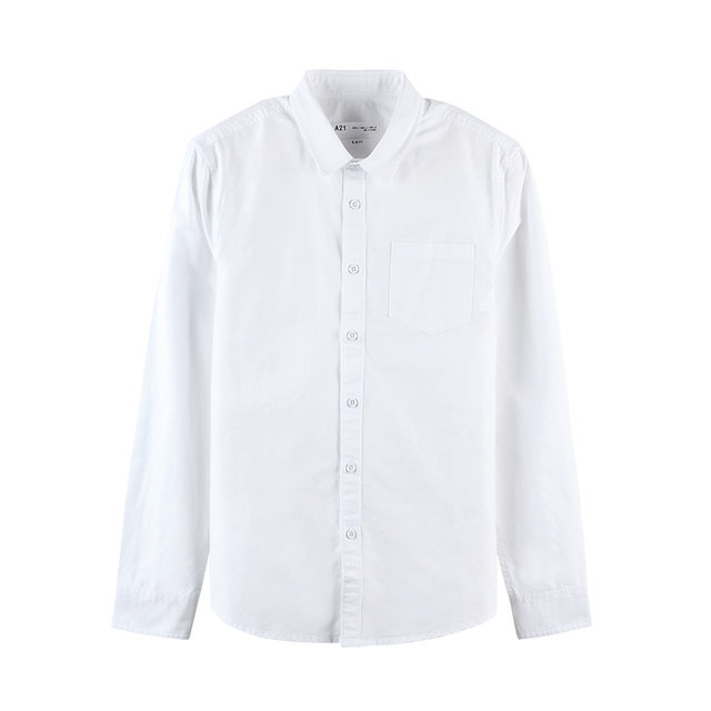 A21 Men's White Shirt 2020 Fall New Shirt Men's Long Sleeve Pure Cotton Casual Men's Slim Jacket Blue A21 Men's White Shirt 2020 Fall New Shirt Men's Long Sleeve Pure Cotton Casual Men's Slim Jacket Blue