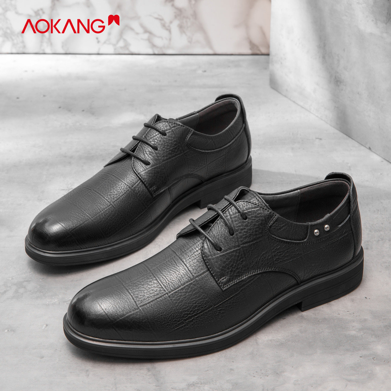 奥康男鞋 秋季新款正装皮鞋男真皮单鞋黑色男士皮鞋商务鞋男