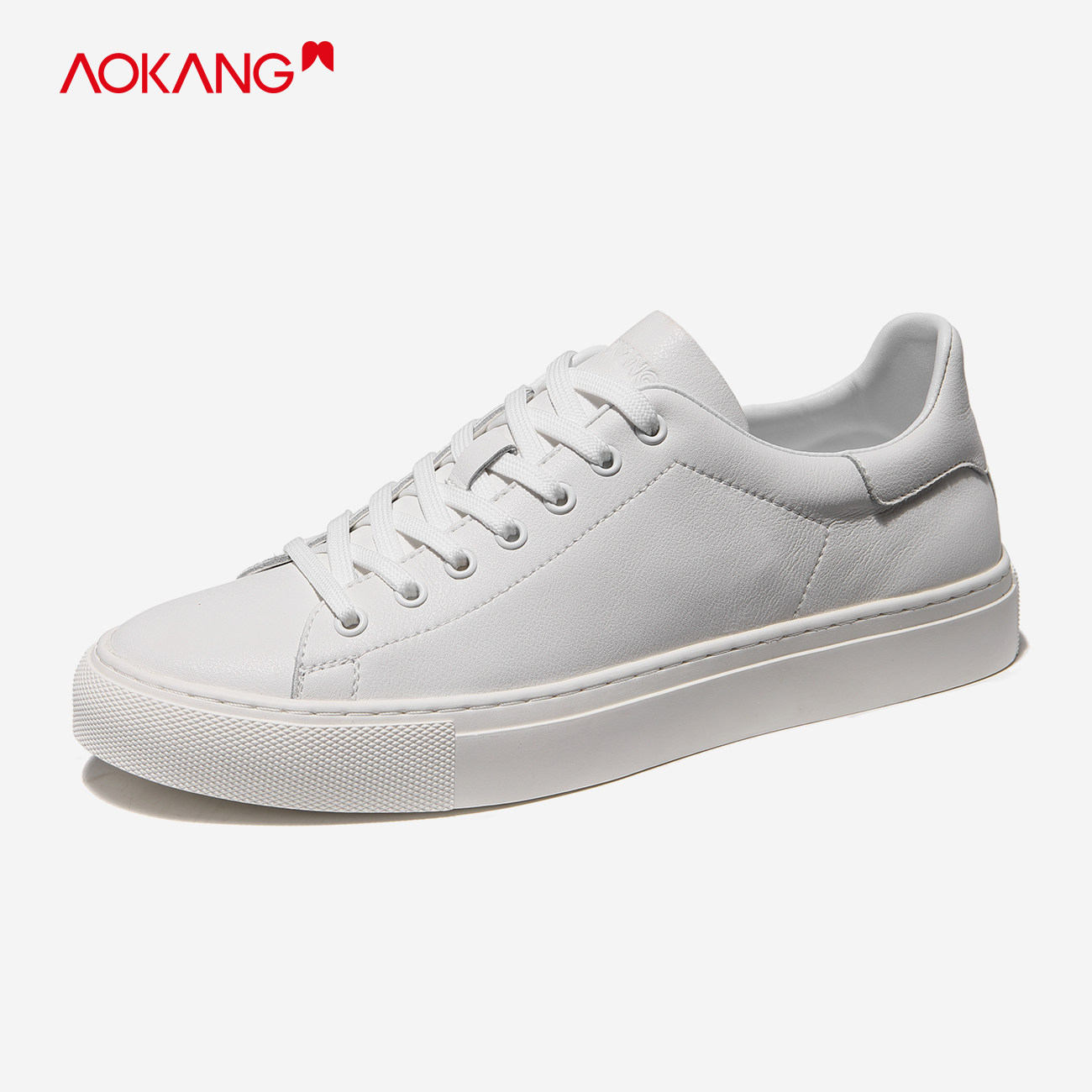 奥康男鞋秋季新款时尚板鞋白色休闲鞋小白鞋韩版休闲板鞋