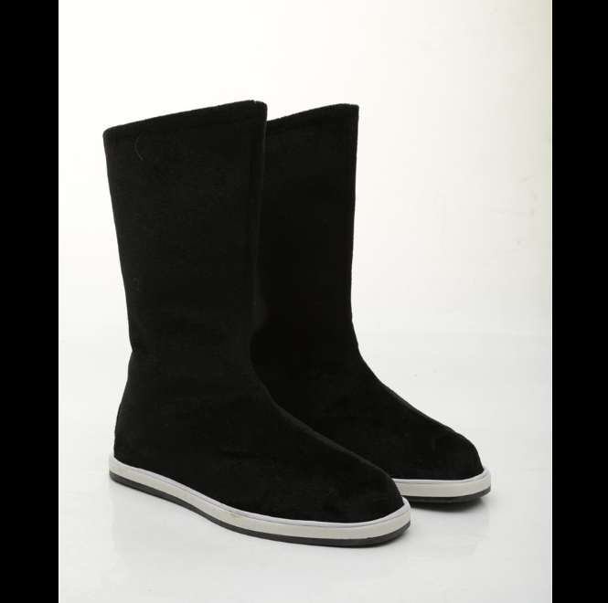 布鞋古装黑色男士鞋子古代帆布三国店小二服装古典舞鞋