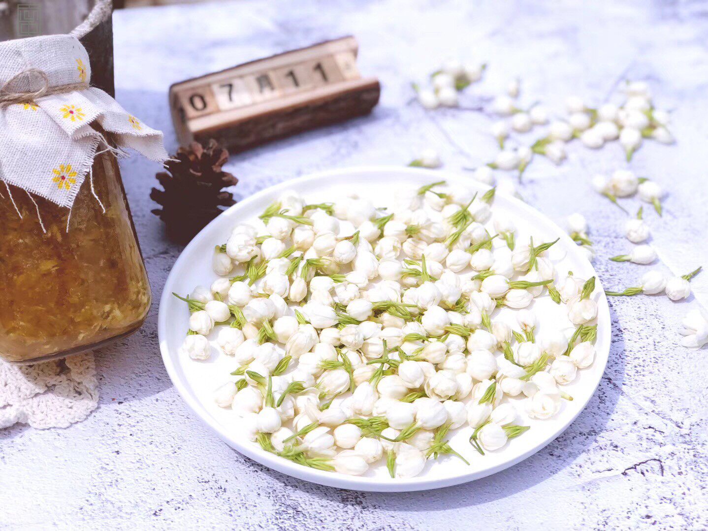 山前小麦茉莉蜜茶蜂蜜花茶手作办公室清新高颜值饮品妞妞原蜜