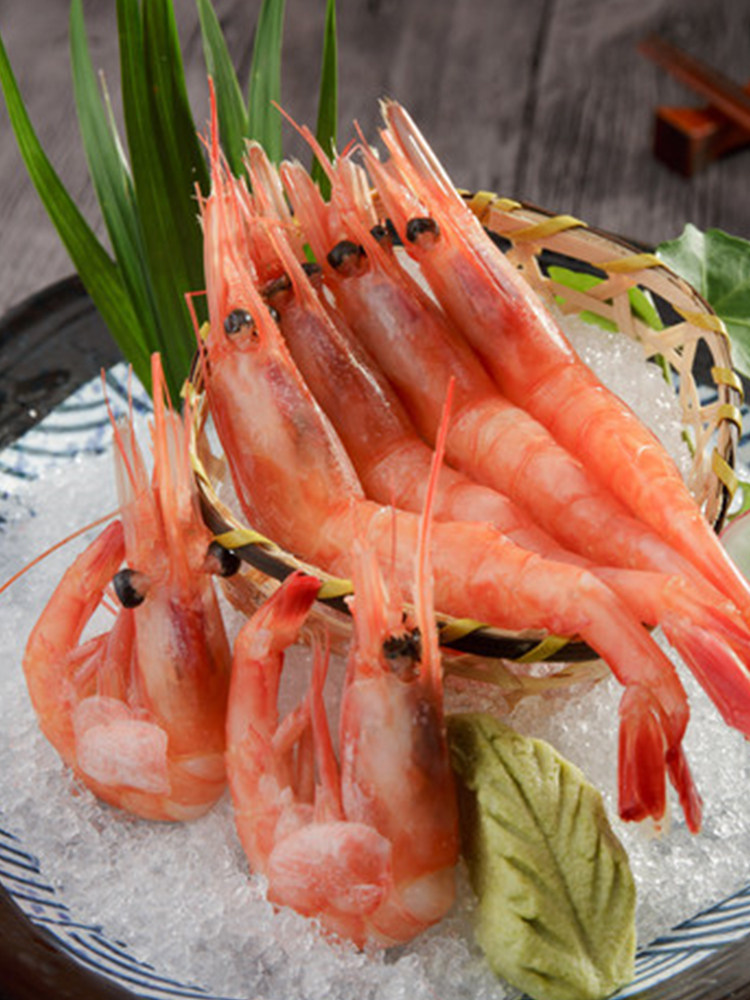 甜虾特大号3l北极1kg刺身熟冻寿司虾正规格寿司料理