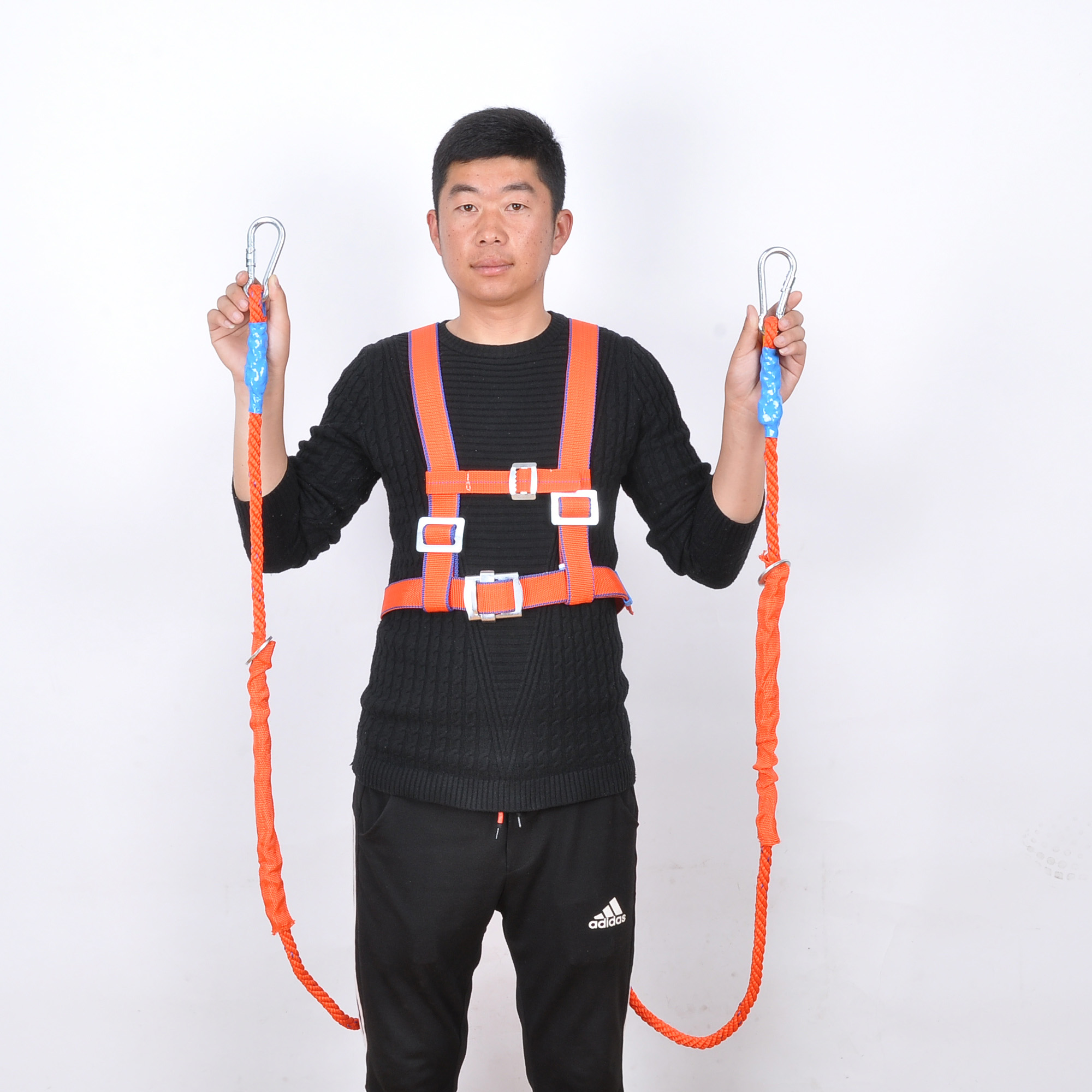 国标 高空做业安全带 户外建筑施工架工保险带双背双钩带空调安装