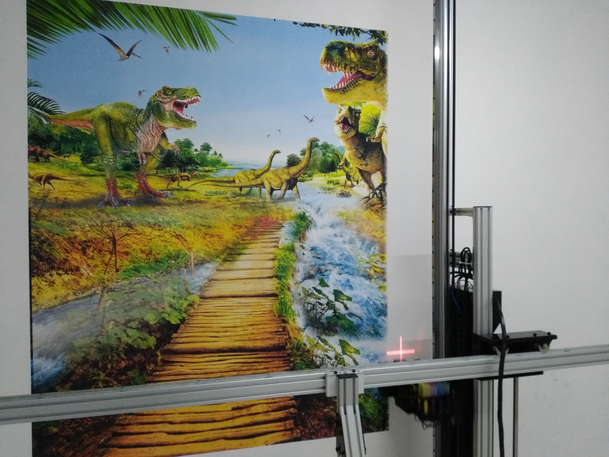 户外围墙广告喷绘机 文化墙体墙面彩绘机 3d立体背景墙壁画打印机