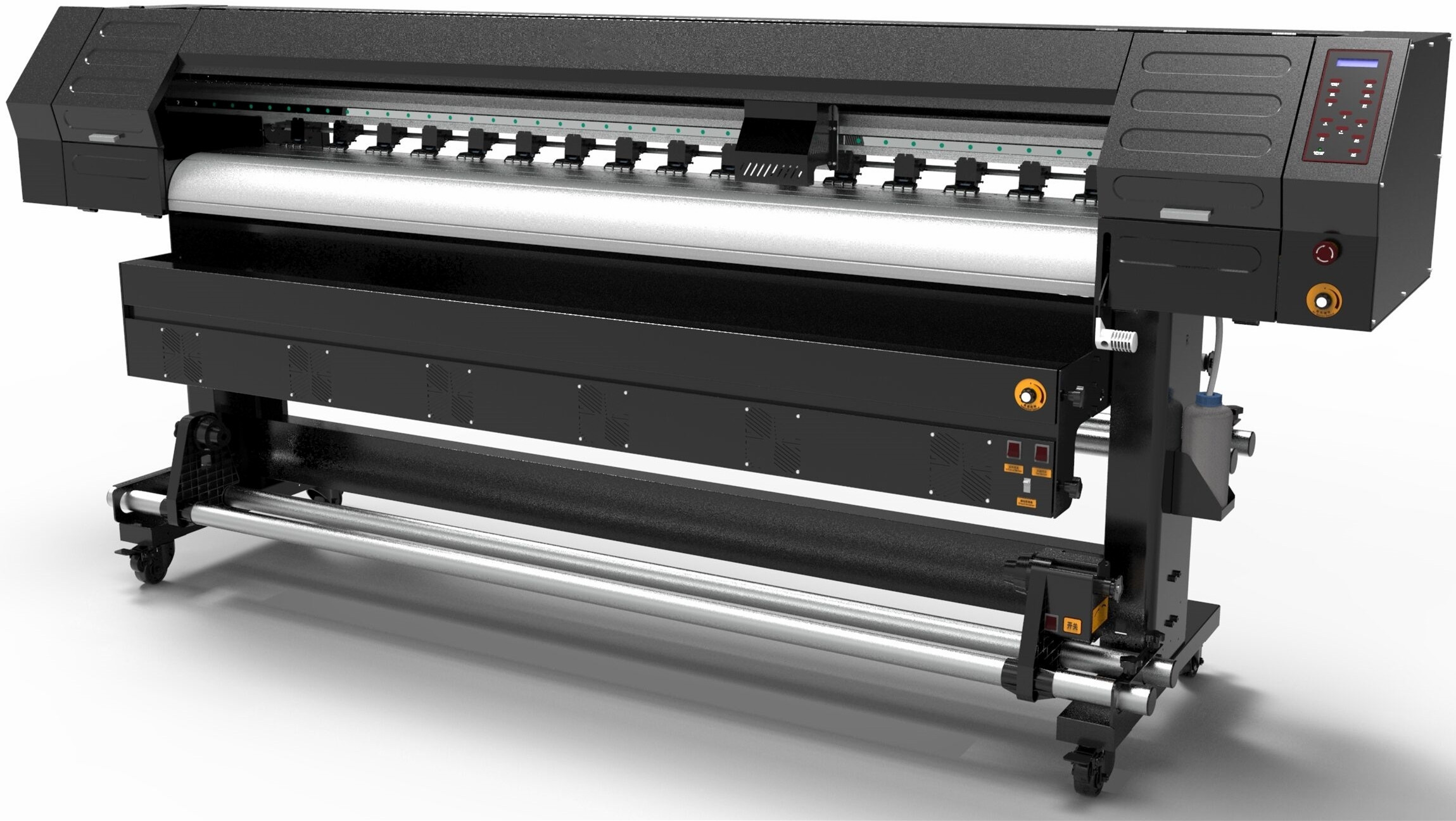 xp600双喷头户外写真机 2.2米弱溶剂压电机 新五代喷头油性喷绘机