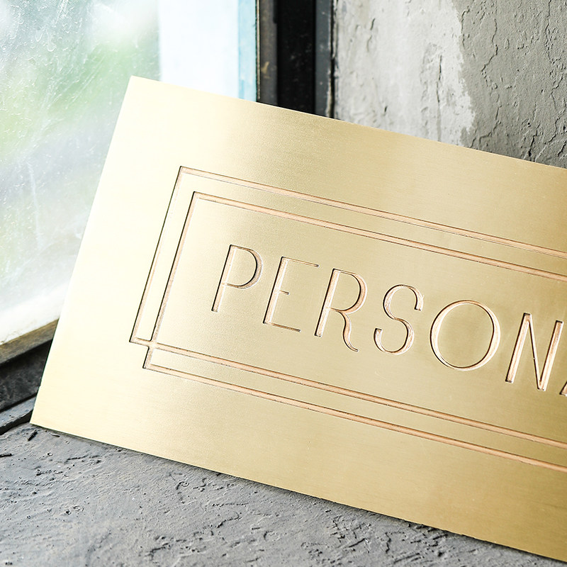 广告牌招牌铜牌酒店门牌黄铜拉丝抛光门头展示广告牌