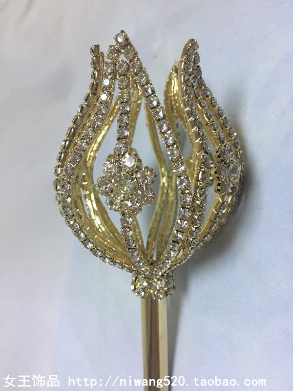 国王权杖公主水晶魔法棒女王女王国加冕加长酒吧摆件