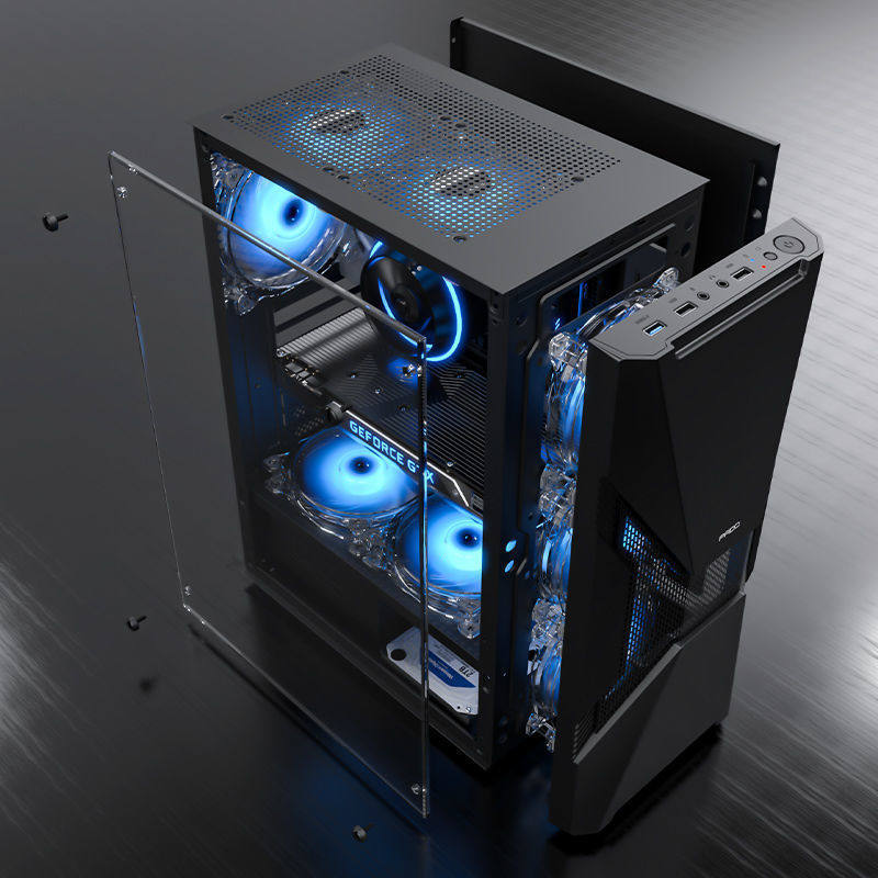 机箱半岛铁盒鬼武者电脑台式机全侧游戏水冷atx大板机箱