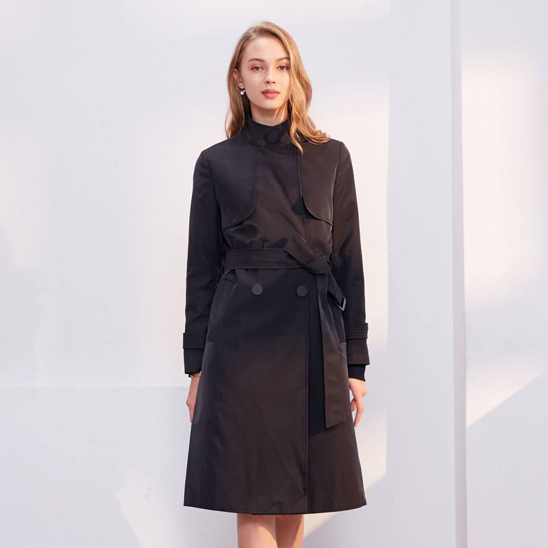 晴天街-我的返利网 女装 nowshow朗香立领简洁风衣83054 ￥ 199 去