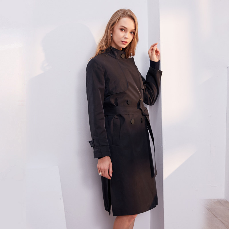 晴天街-我的返利网 女装 nowshow朗香立领简洁风衣83054 ￥ 199 去