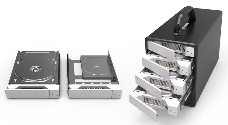 包邮stardom st4-u5  4盘位minisas sff-8088 sas/sata硬盘箱磁盘柜