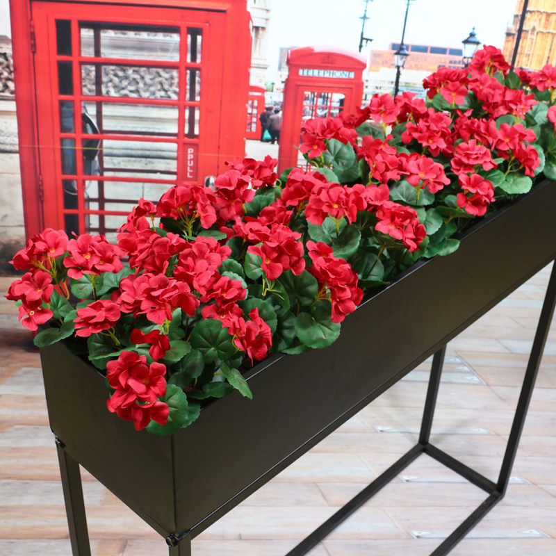 花箱花槽套餐插花假花仿真户外花坛绢花向日葵仿真花