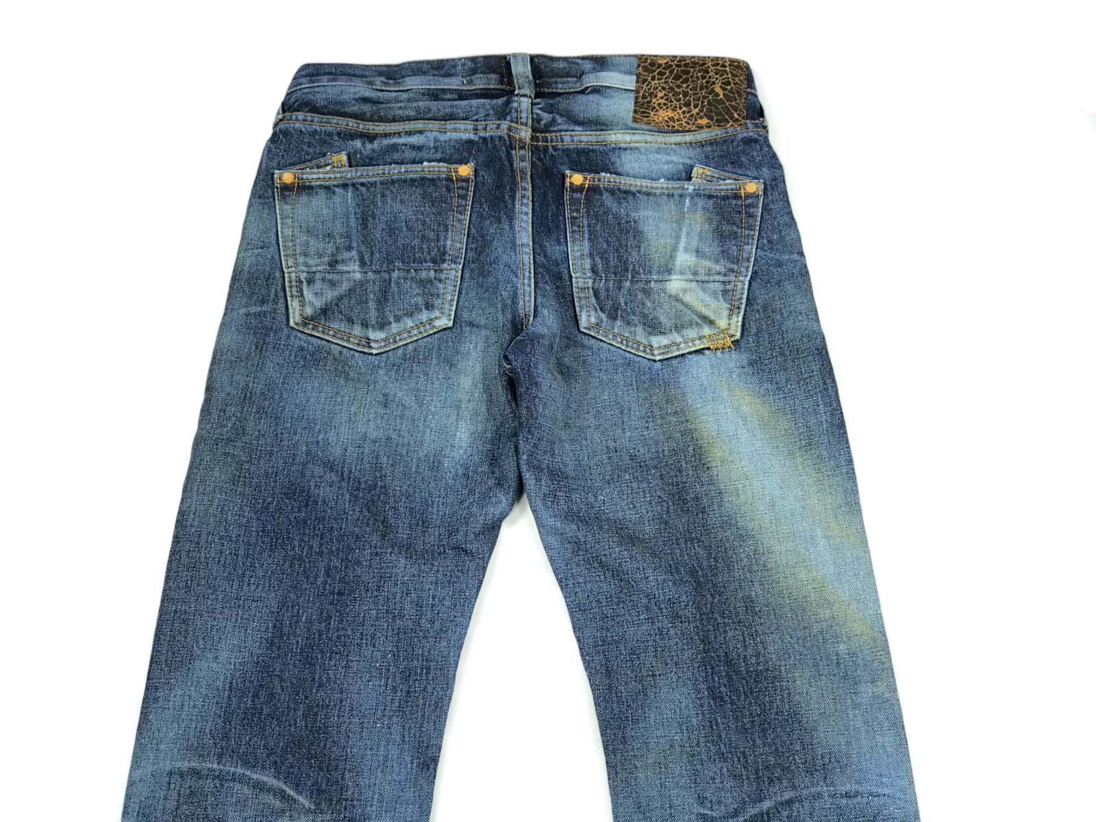 prps牛仔裤制品noir蓝色做旧水洗长裤日产赤耳牛仔裤