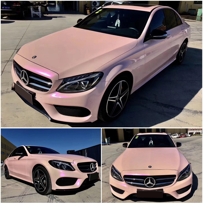 汽车改色膜双色灰魅紫幻影双色胭脂粉全车膜梦幻火山灰改色车膜