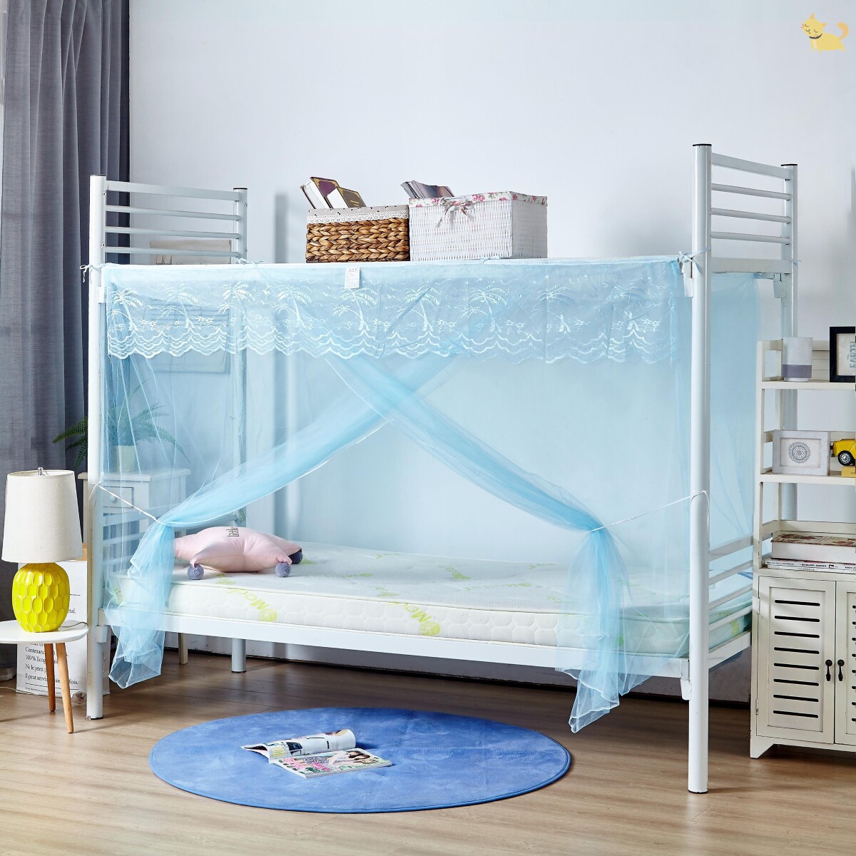 蚊帐学生宿舍下铺10米女生单人床18米家用加密蚊帐