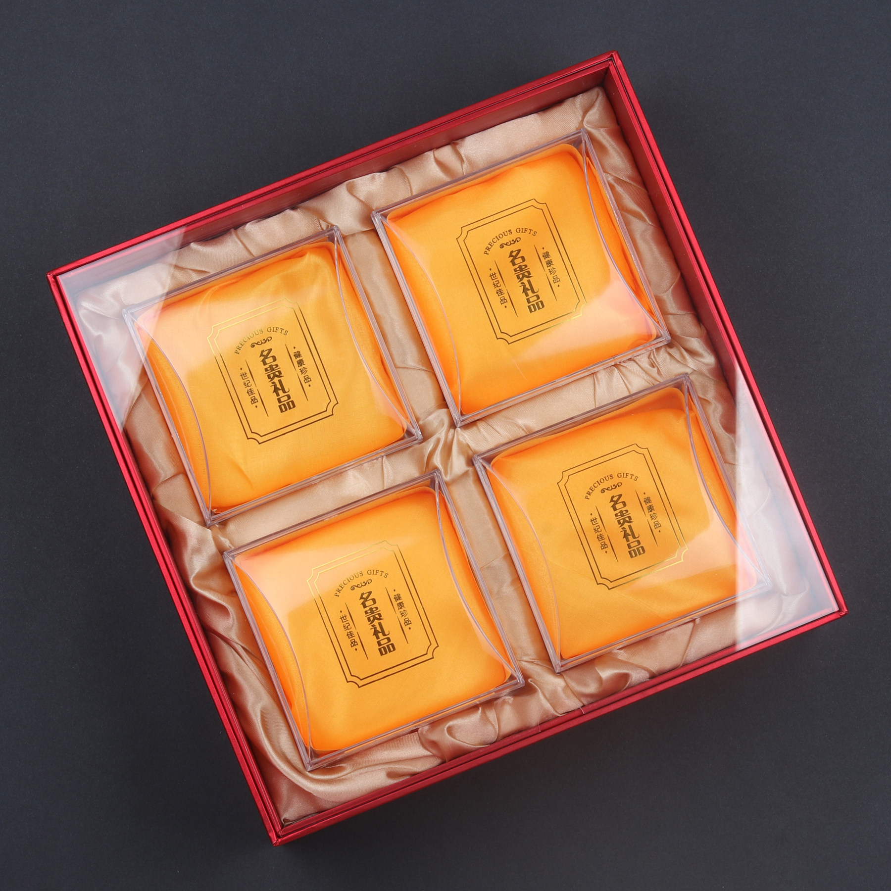 滋补珍品四宝通用礼盒礼品礼品包装包装盒双拼海参礼品盒