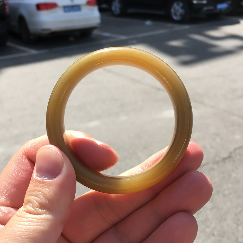 新疆和田玉糖玉手手镯且末全糖正装宽条女款手饰