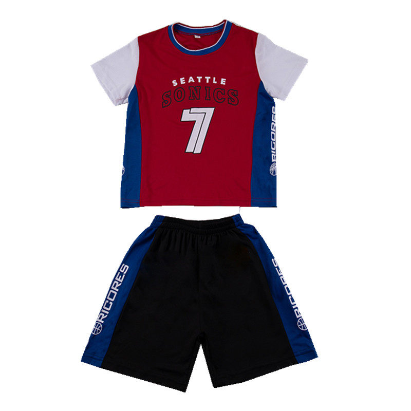 儿童新款篮球中大夏季速干中小学生运动训练男童7号篮球服