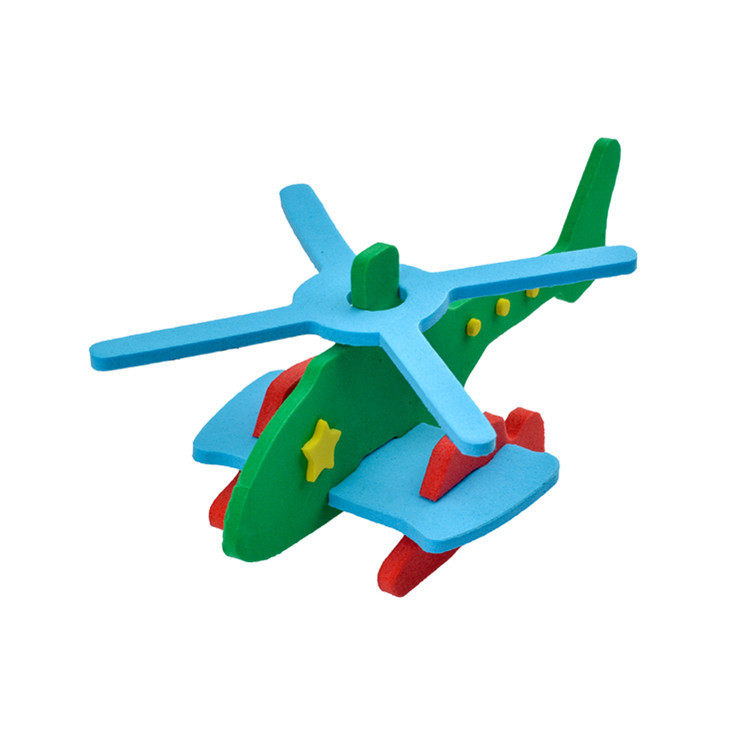 黑妞宝贝eva飞机立体拼图儿童创意diy组装模型拼图