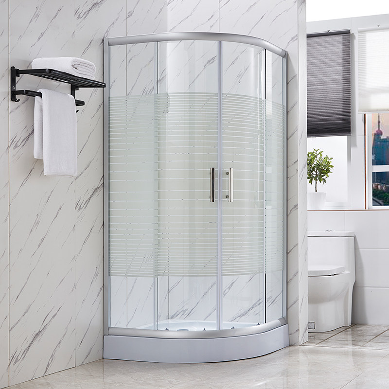 整体淋浴房简易弧扇形定制浴室洗澡间玻璃门隔断沐浴房家用冲凉房