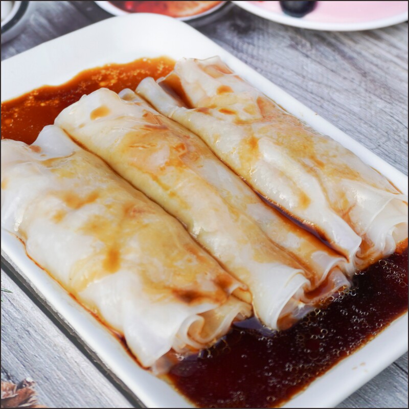 肠粉广式猪肉肠蒸半成品加热速食早餐早茶家用面粉