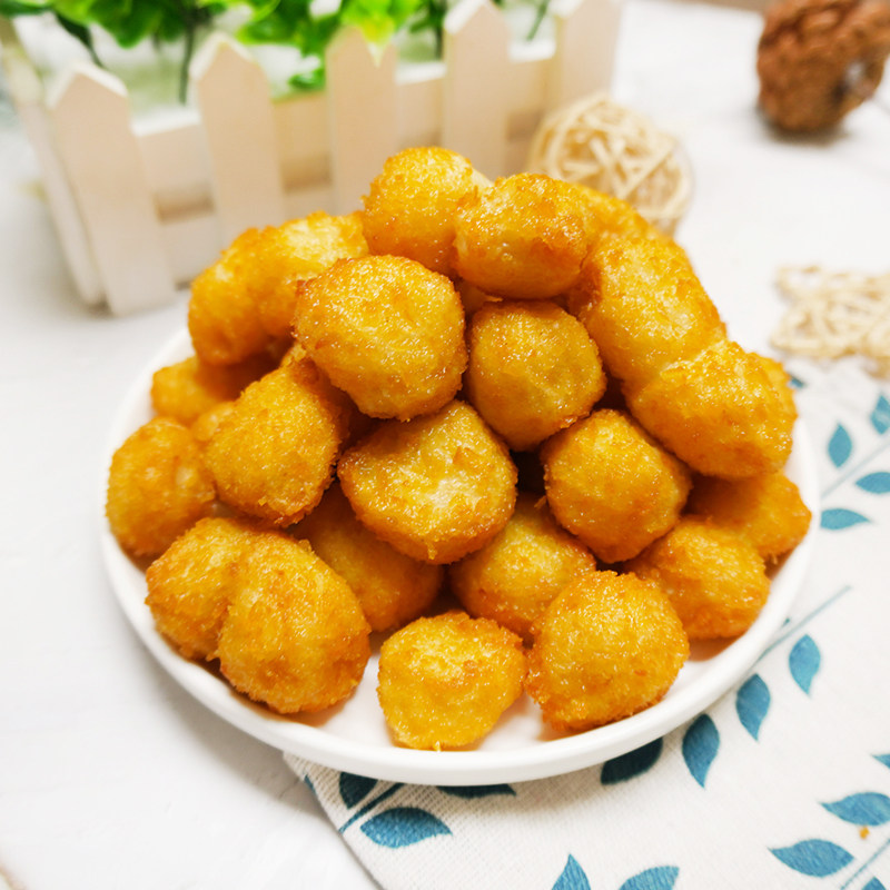 三统万福黄金鱿米花鱿鱼丸鱿鱼鱼花裹粉冷冻冷冻鱿鱼