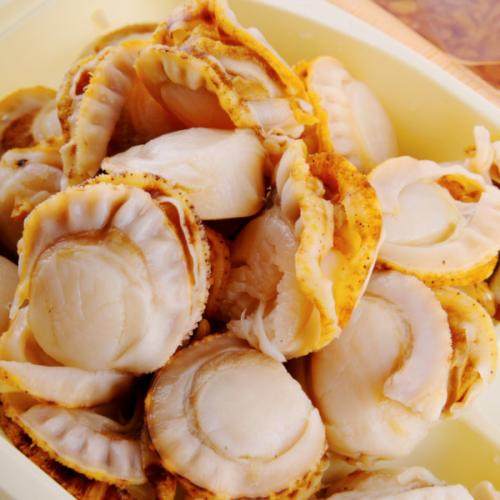 百盛千鲜冻煮裙边贝帆立贝虾夷扇贝元贝半成品贝类制品