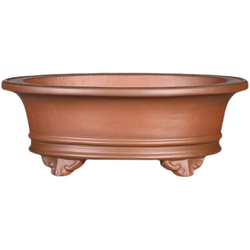 清货桌面摆件出口出口品品质手工制原矿紫砂椭圆形花盆