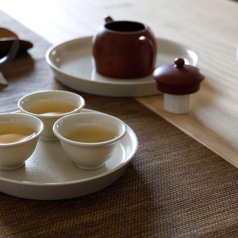 景德镇陶瓷茶杯手工米黄釉若琛杯品茗主人杯单杯功夫茶杯