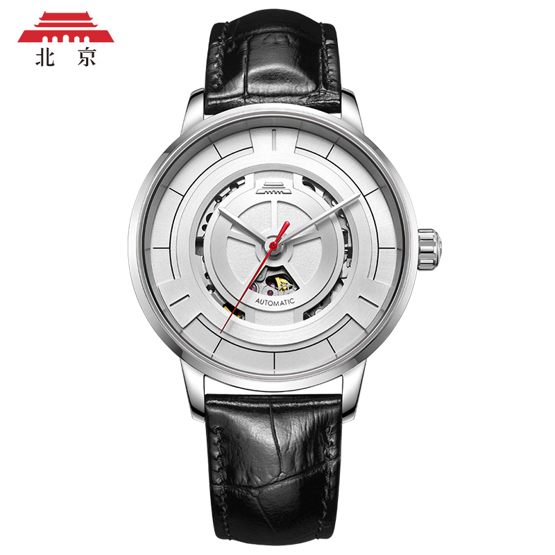 北京表猎户系列正品自动机械表时尚小三针大表盘手表男蓝宝石表镜