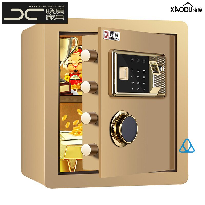 电子指纹小型家用安全装在墙壁保险柜土豪金保保险柜