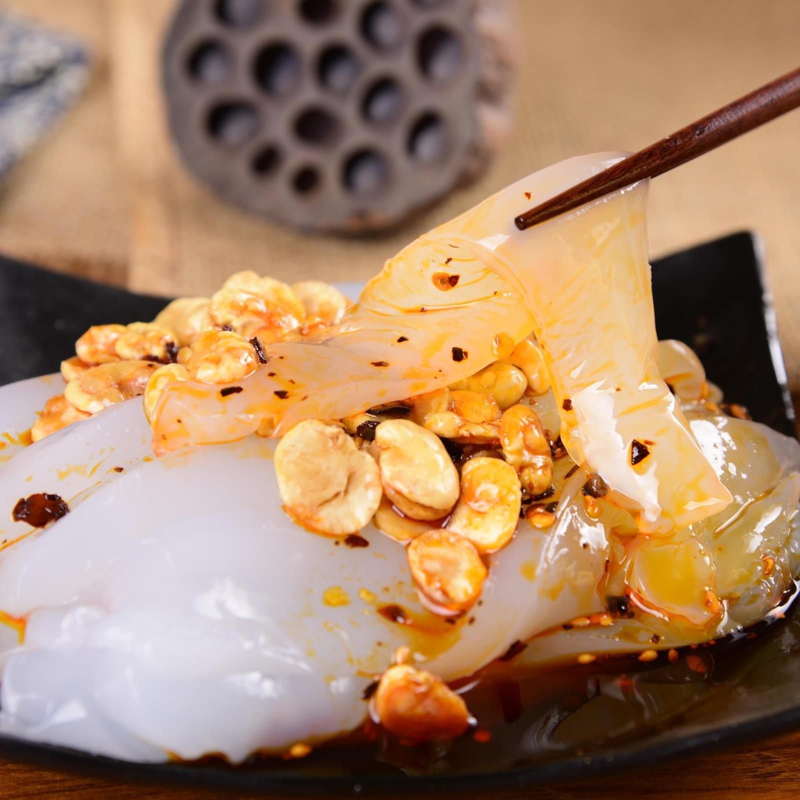 山西大同特产水晶透明手工浑源凉粉即食抖音面粉