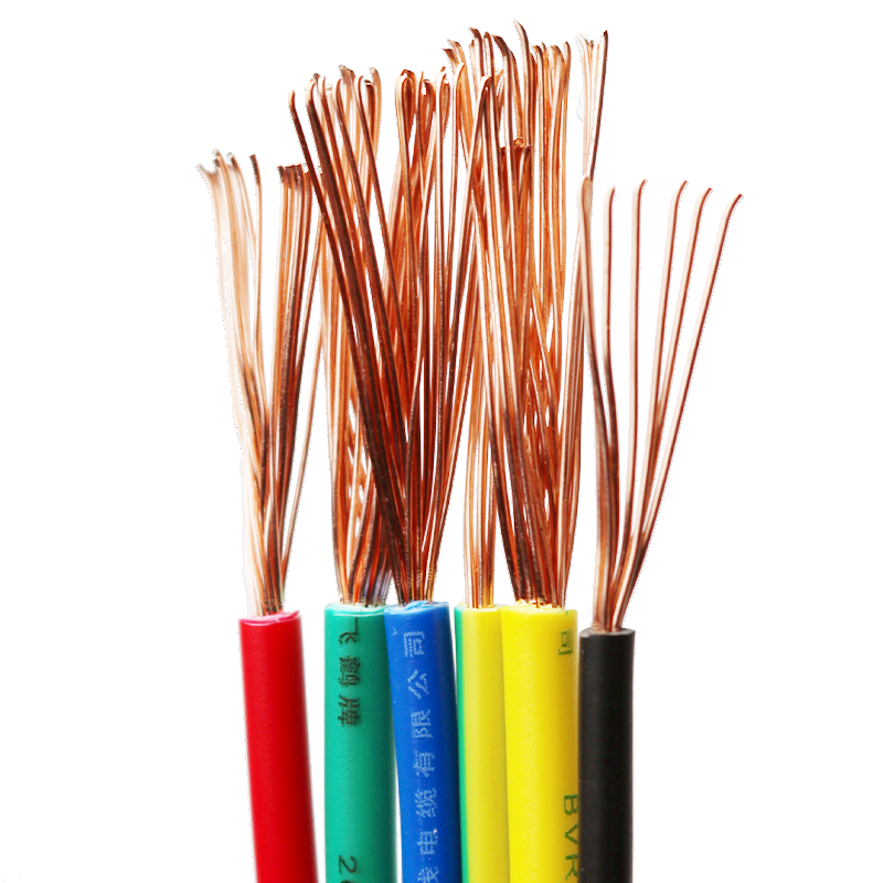 武汉二厂飞鹤电线bvr多股软芯线1.5/2.5/4/6平方国标铜软百米电线