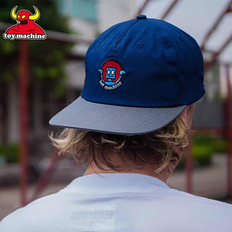 滑板toymachine帽子男女弯平嘻哈运动鸭舌黑色运动帽