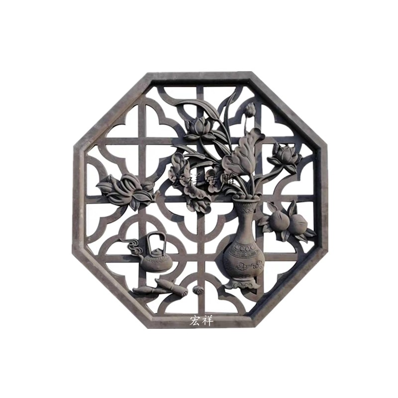 古建窗花复古庭院围墙仿古花窗装饰徽派院墙砖雕