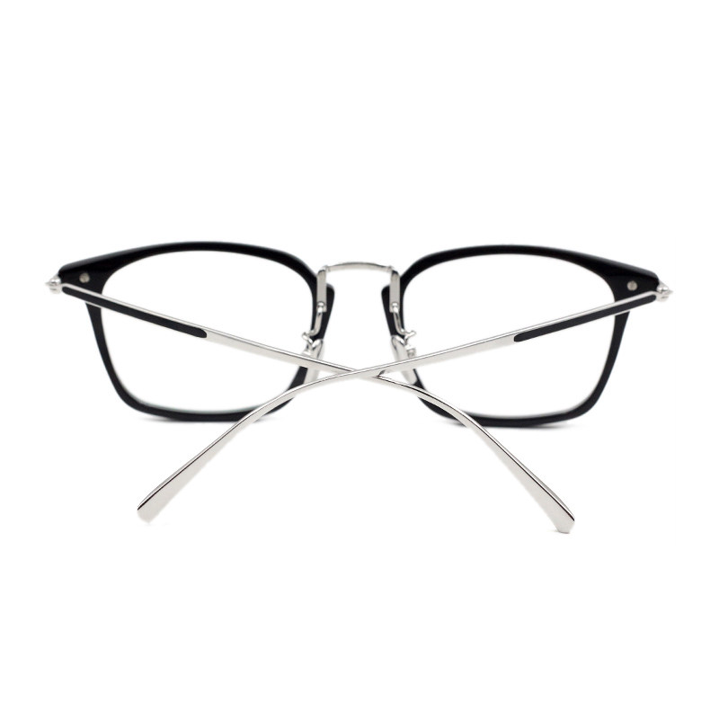 眼镜镜框法尔兹眼奢华方形水牛牛角白金可配眼镜架