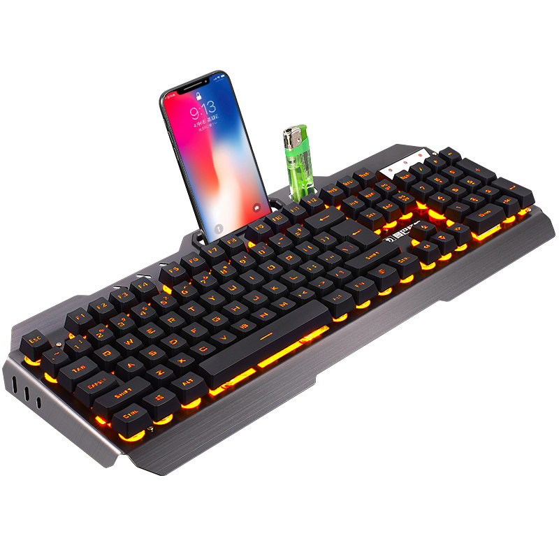 新盟真机械手感有线键盘台式电脑曼巴狂蛇家用游戏外接外设店usb打字