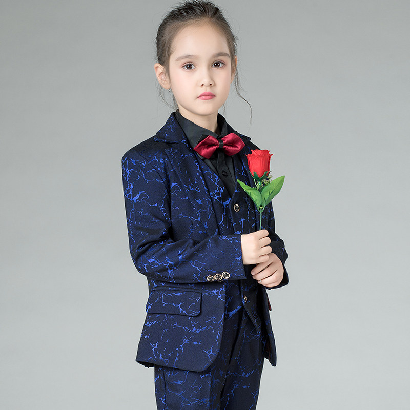 儿童西装女童小西西服花童礼服马甲套装钢琴西服