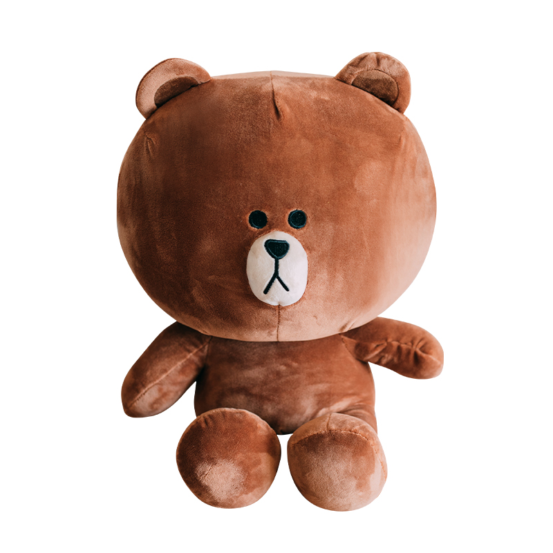 正版linefriends布朗熊公仔毛绒玩具可爱卡通玩偶娃娃毛绒布艺类玩具