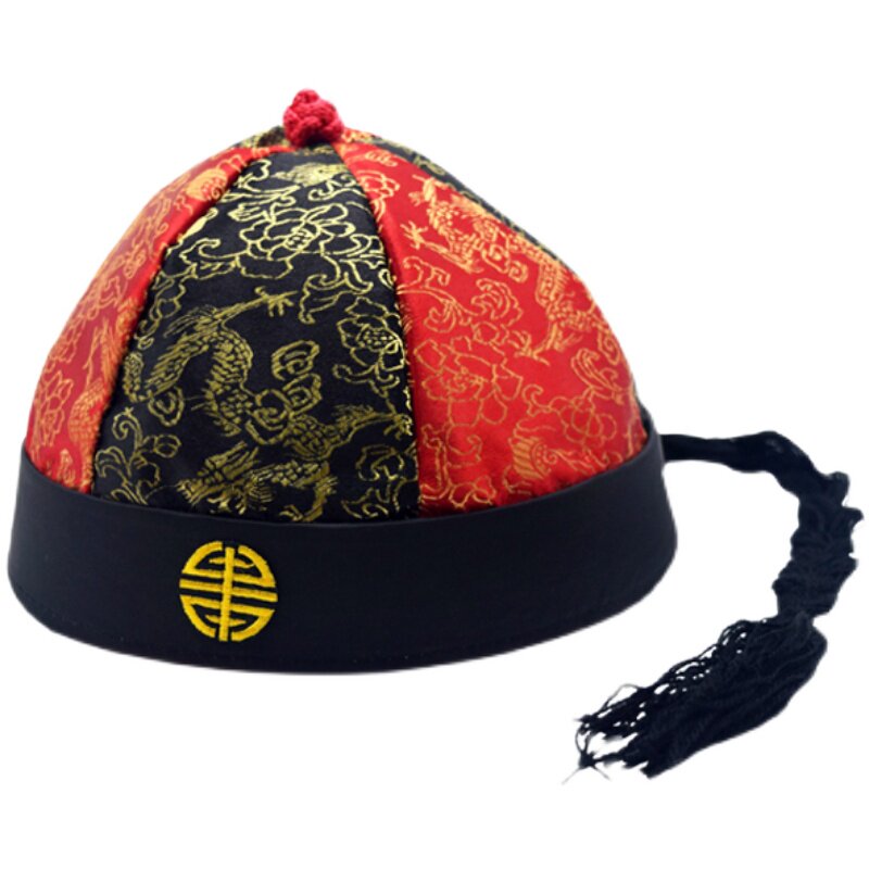 清朝皇帝乾隆皇上太子阿哥瓜皮皮帽店小二黑色帽子