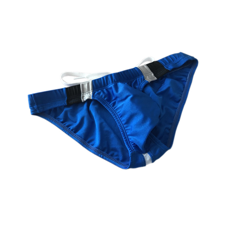 排水线专业泳裤 性感男士低腰激凸三角泳裤紧身防走光男式泳衣 - 价格