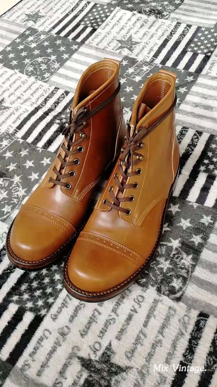 美国正品julianboots伞兵朱利安马臀皮horweenwhisky威士忌时装靴