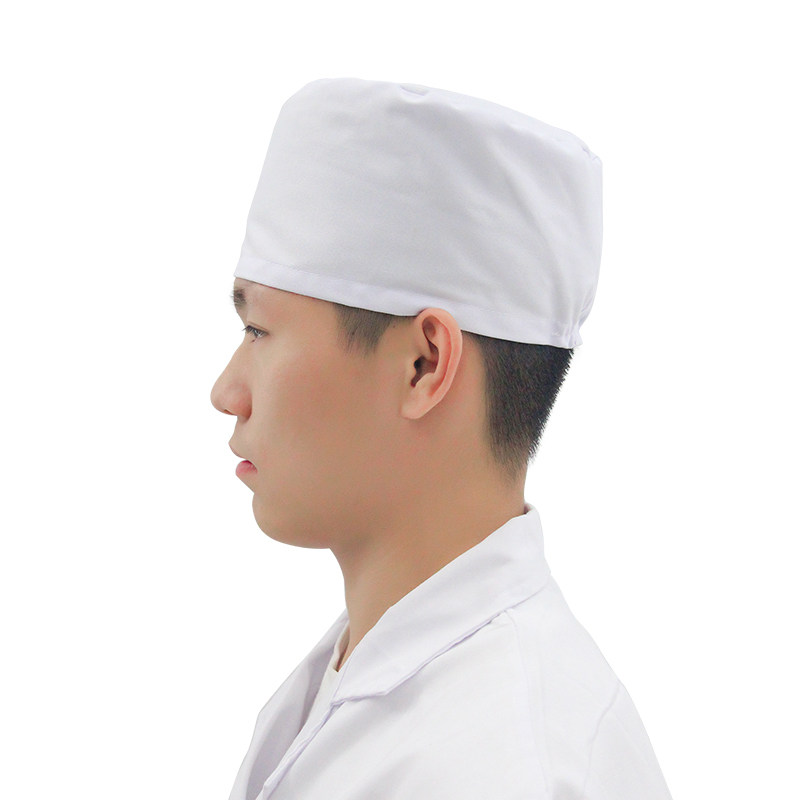 白色医师帽医生帽护士圆帽食品厂松紧工作帽食品卫生纺织防尘帽