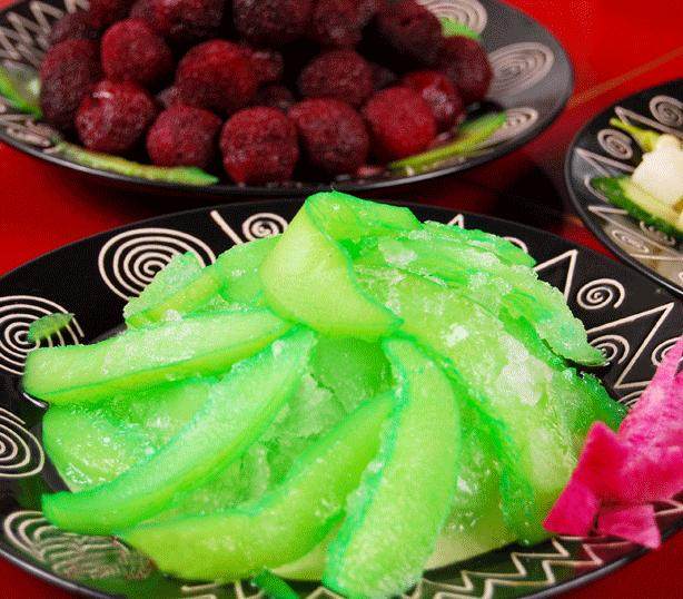 情人冰镇青芒果冷冻果冰芒果夏季消暑美食火锅店水果罐头