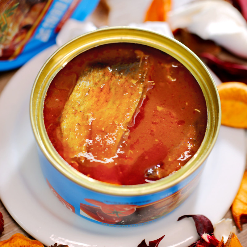 鲱鱼4条包邮比奇茄汁盖饭罐头85g联排家庭水果罐头