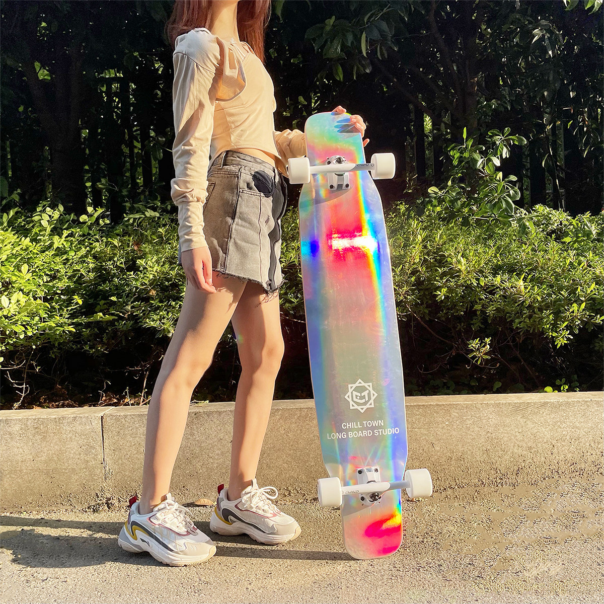 chilltown焦糖长板专业板舞板男女生初学者刷街代步滑板