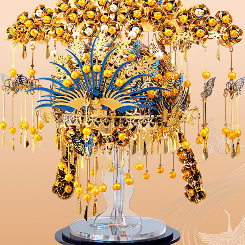 拼酷十里红妆凤冠金属拼图3d立体模型礼物拼图