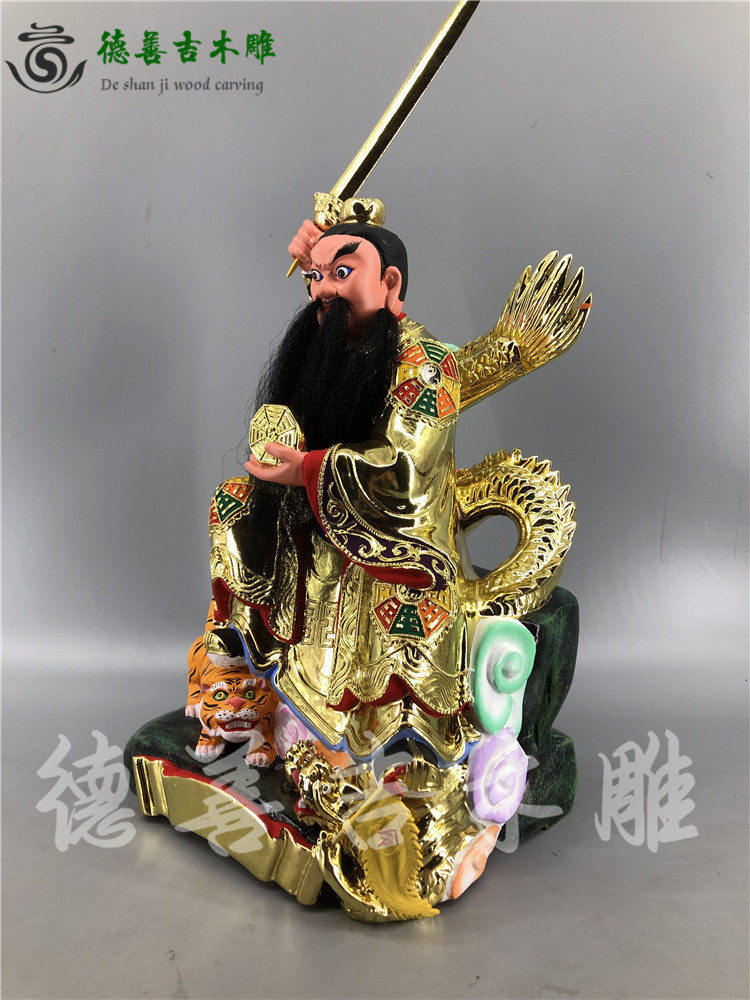 神像闾山木雕法祖祖师道教香樟樟木传统线雕木雕