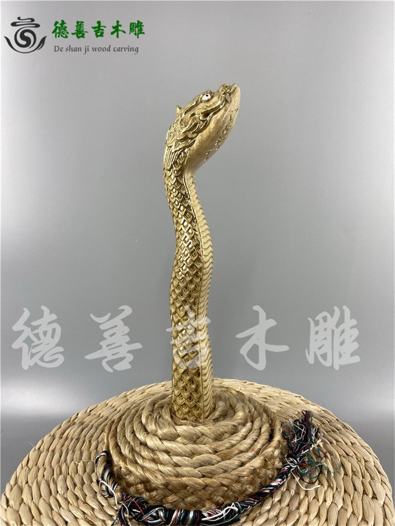 木雕蛇鞭蛇头法鞭金鞭圣者道士用品樟木锦雕木雕